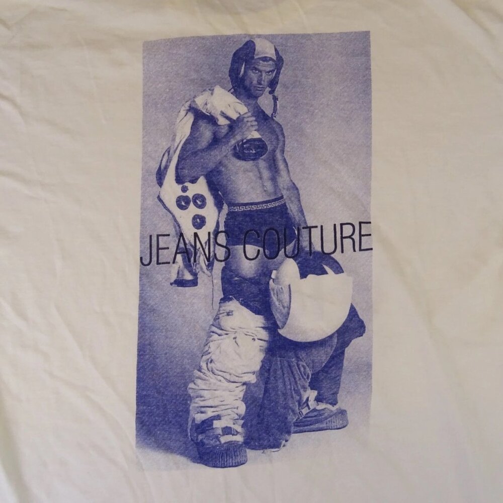 Versace Bruce Weber Astronaut T Shirt Size M Off White